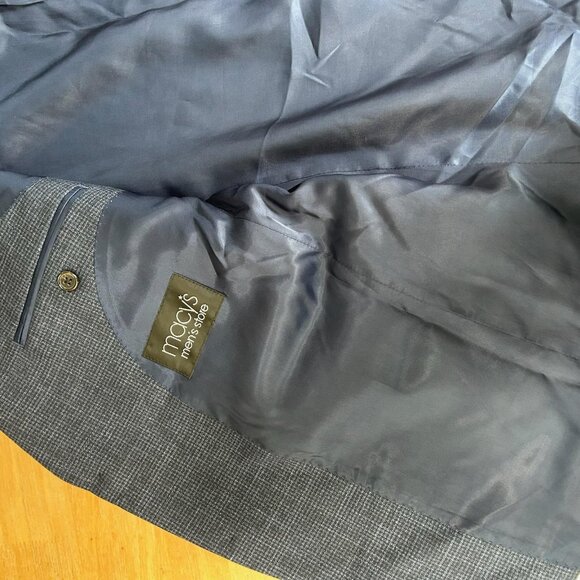 Lauren Ralph Lauren Blazer Mens 40R Blue Windowpane Sport Coat Two Button Jacket - Picture 6 of 10